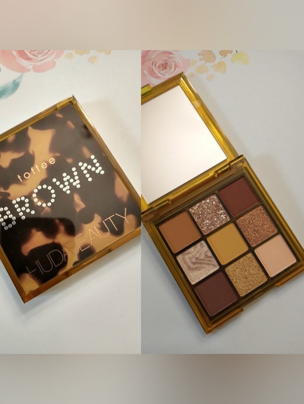 Huda Beauty Toffee Brown Obsessions Eyeshadow Palette - Brown, Gold, Shimmer